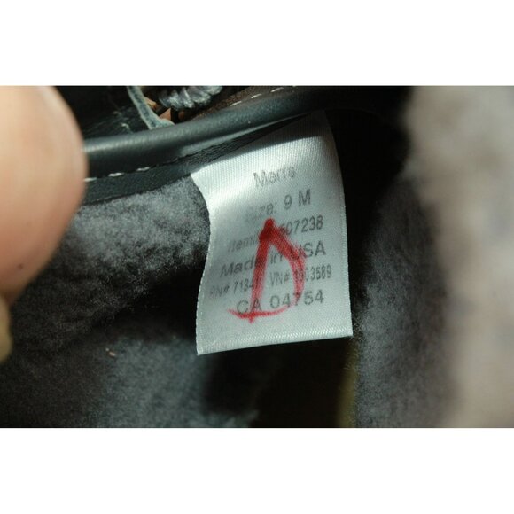 LL Bean Blue Canvas 8" Lace Up Shearling Lined Ankle Duck Boots Size 9 M - Picture 8 of 10